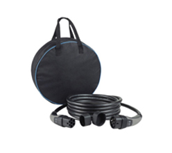 Cavo di Ricarica Monofase 32A 7.4kW Tipo 2/Tipo 2 compatibile con Wallbox Stazioni di Ricarica, Inclusa Sacca Porta Cavo, Lunghezza 5m IP55
